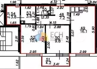 3-к. квартира, 57 м, 8/9 эт. - Фото 0