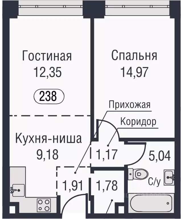 2-к кв. Москва ул. Академика Челомея, 1А (47.7 м) - Фото 0