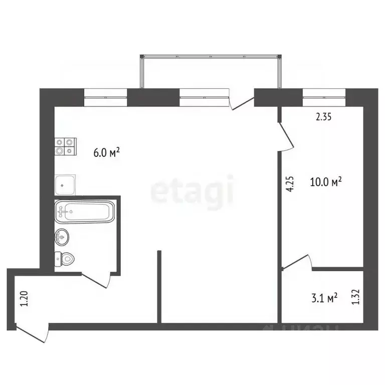 2-к кв. Московская область, Одинцовский городской округ, пос. Горки-2 ... - Фото 2
