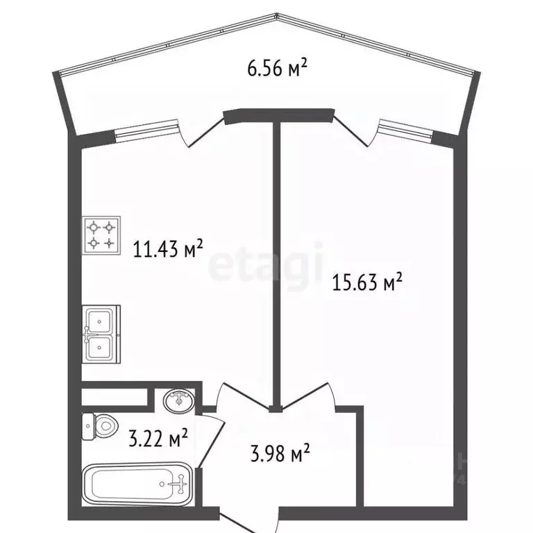1-к кв. Санкт-Петербург Планерная ул., 87к1 (34.0 м) - Фото 2