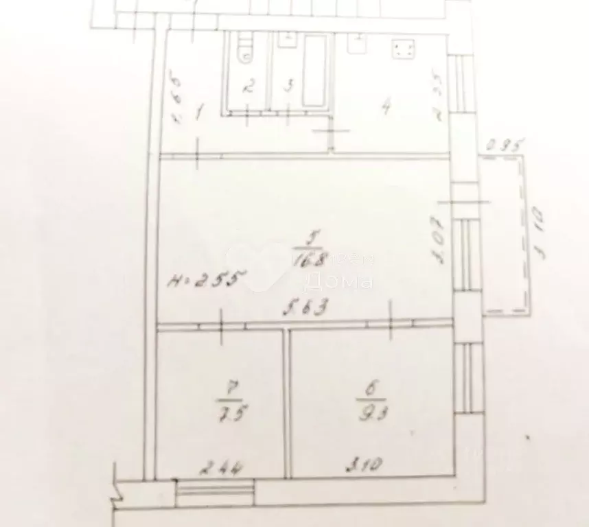 3-к кв. Волгоградская область, Волгоград ул. 50-летия ВЛКСМ, 4 (47.9 ... - Фото 2