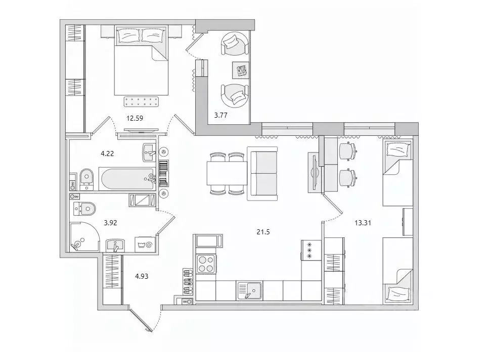 2к Квартира На Черной Речке Купить