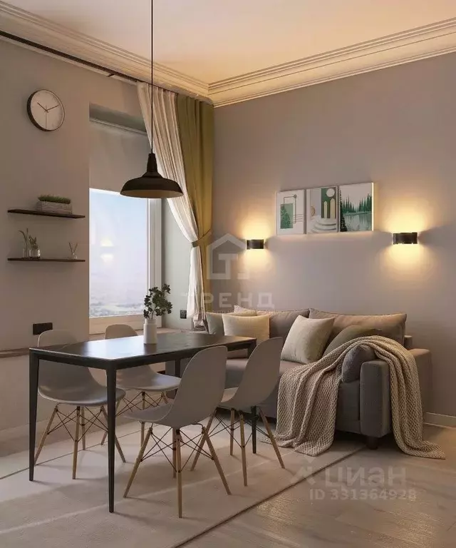 Студия Санкт-Петербург 8-я Советская ул., 57 (26.0 м) - Фото 1