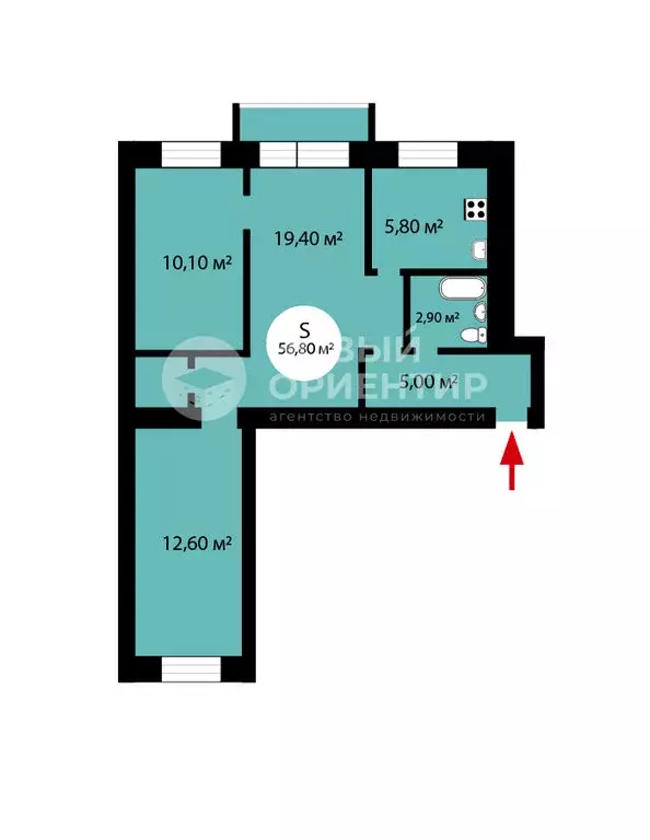 3-комнатная квартира: Екатеринбург, улица Большакова, 3 (57 м) - Фото 1