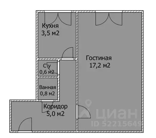 1-к кв. Башкортостан, Стерлитамак просп. Ленина, 24А (27.1 м) - Фото 1