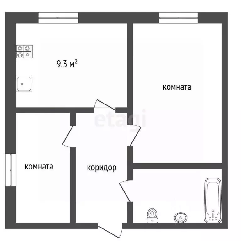2-к кв. Ярославская область, Рыбинск Лосевская ул., 23А (40.2 м) - Фото 2