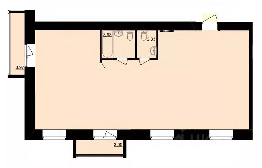 3-к кв. Ульяновская область, Ульяновск пер. Робеспьера, 19 (91.7 м) - Фото 2