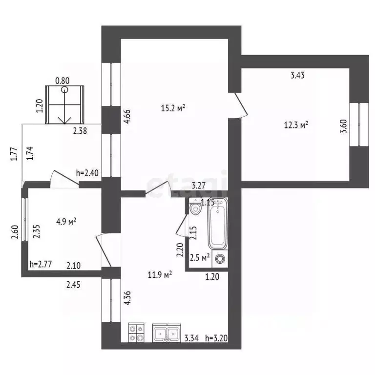 4-к кв. Ростовская область, Аксай Советская ул., 50 (60.0 м) - Фото 1