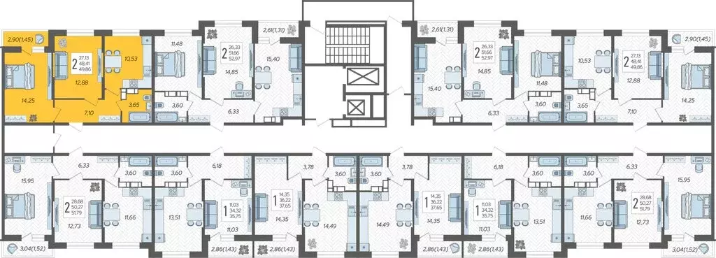 2-комнатная квартира: Краснодар, жилой комплекс Смородина (49.86 м) - Фото 1