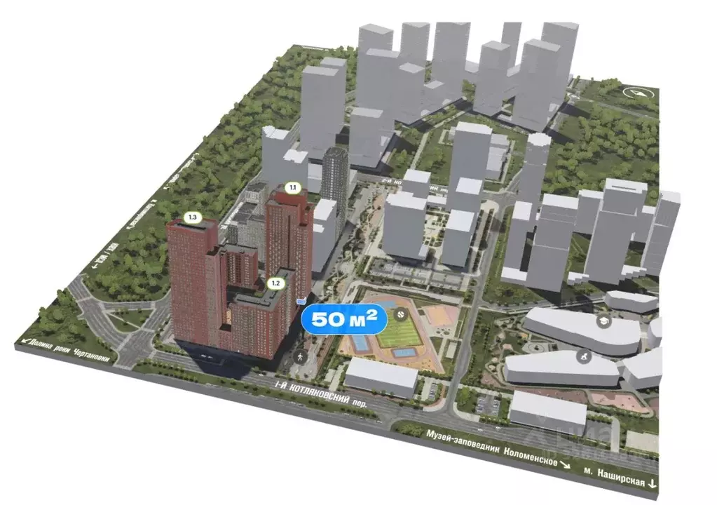 Помещение свободного назначения в Москва Котляковская ул., 9 (51 м) - Фото 1