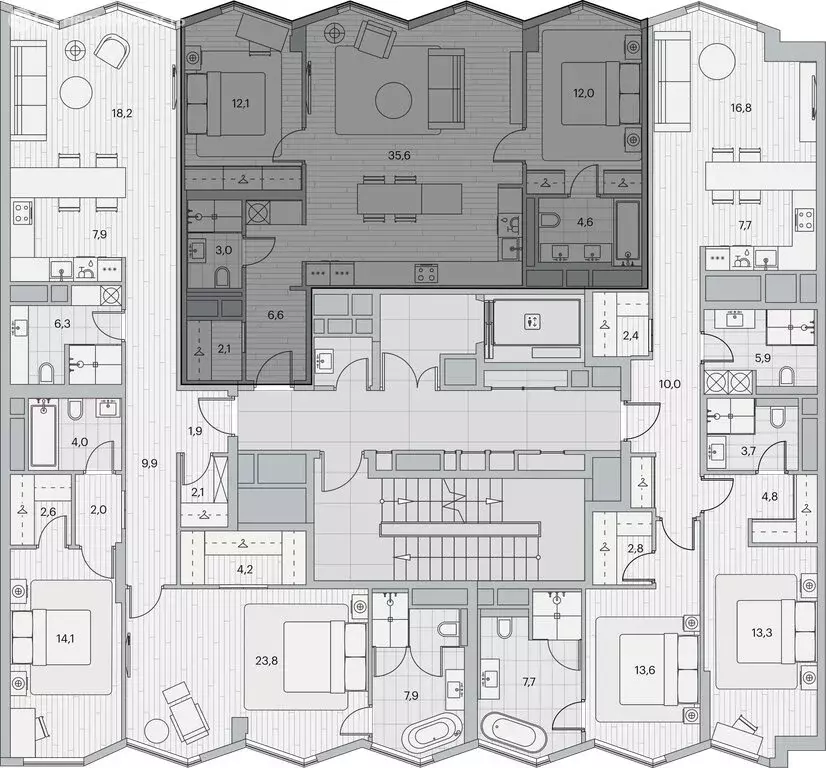 2-комнатная квартира: Москва, Береговой проезд, 2 (75.8 м) - Фото 2