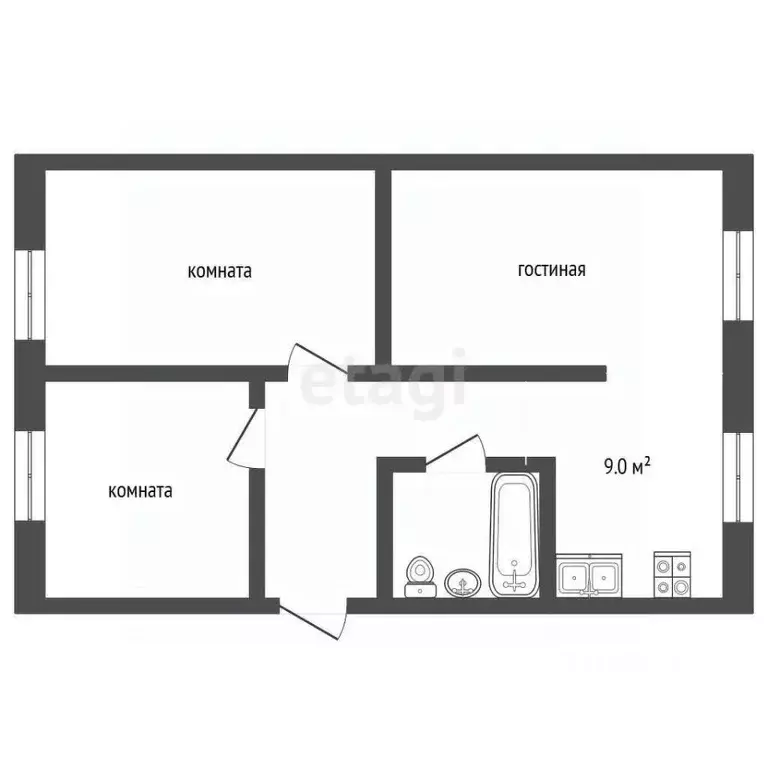 3-к кв. Тамбовская область, Тамбов городской округ, пос. Строитель ул. ... - Фото 1