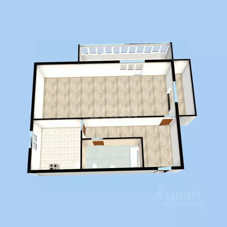 1-к кв. Башкортостан, Уфа Дагестанская ул., 31 (37.0 м) - Фото 1