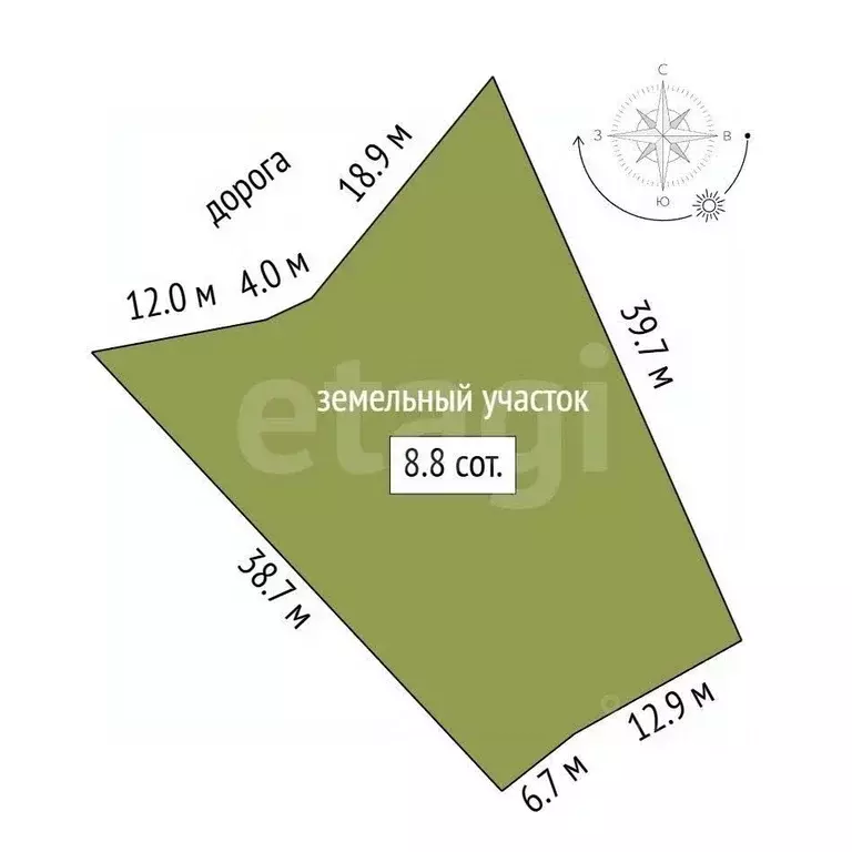 Участок в Севастополь с. Тыловое, ул. Лесная (8.85 сот.) - Фото 1