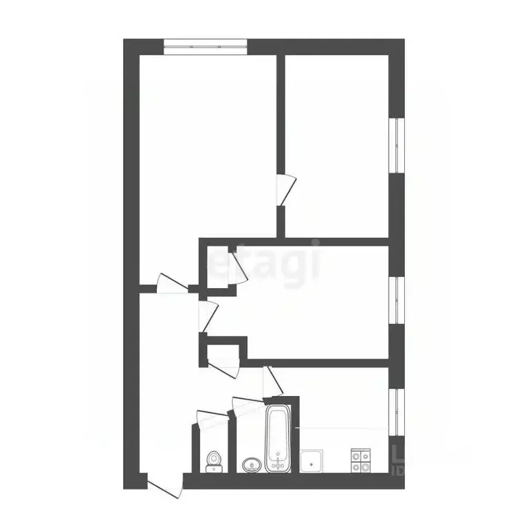 3-к кв. Смоленская область, Смоленск ул. Фрунзе, 9 (52.3 м) - Фото 1