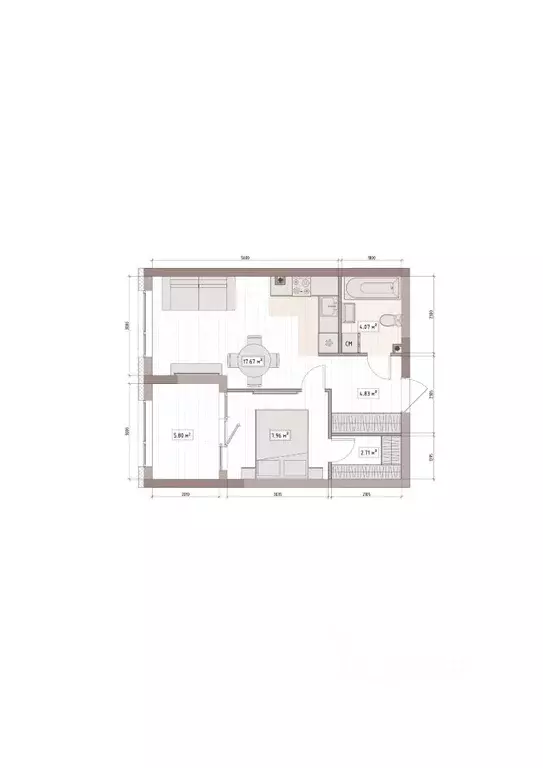 2-к кв. Кемеровская область, Кемерово Уютный Квартал жилой комплекс ... - Фото 1