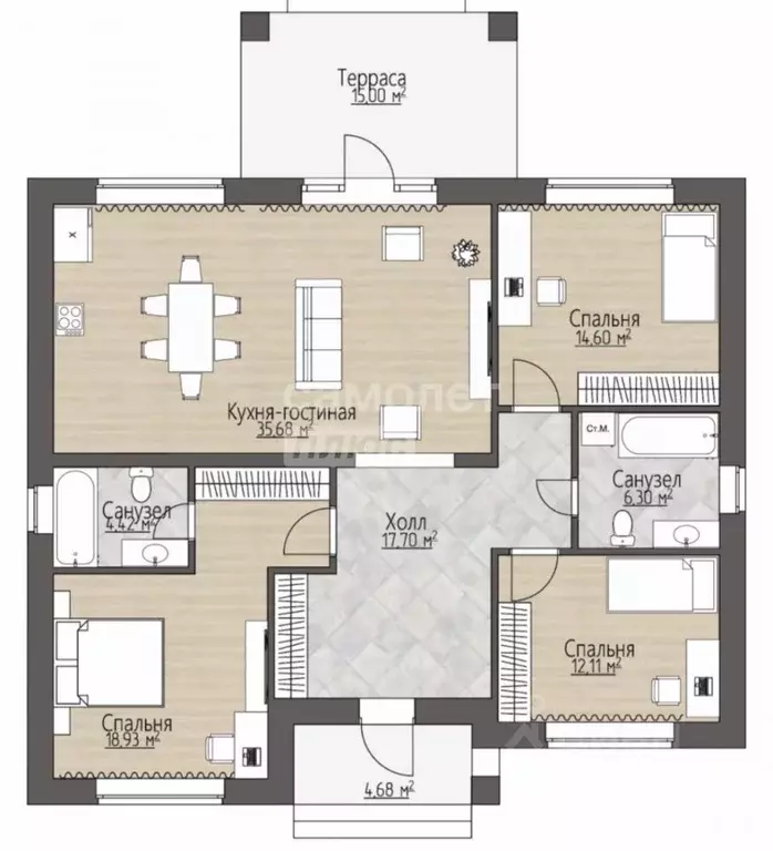 Дом в Марий Эл, Медведевский район, Руэмское с/пос, д. Нолька ул. ... - Фото 2