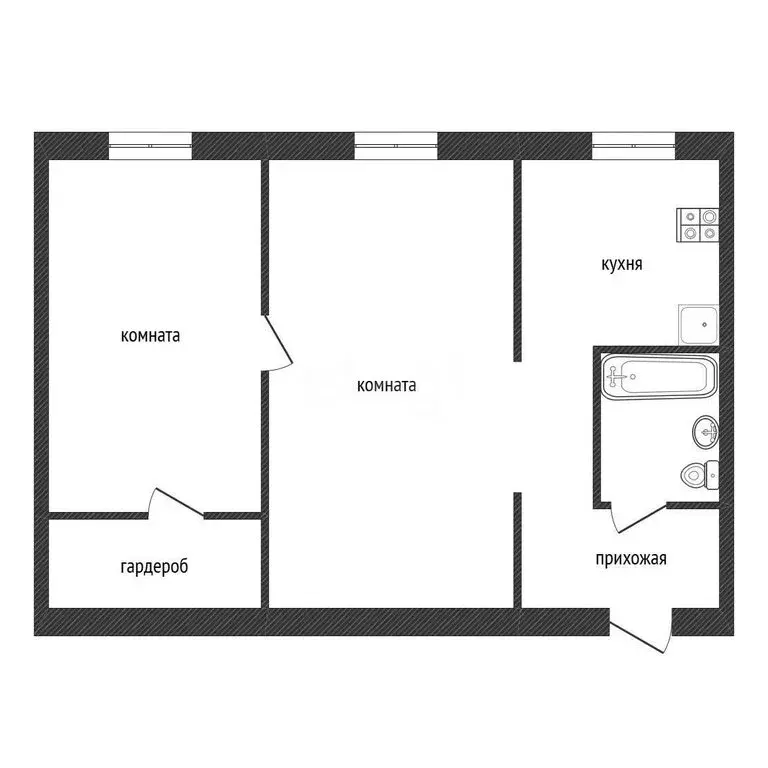 2-комнатная квартира: Кириши, проспект Ленина, 10 (45.1 м) - Фото 0