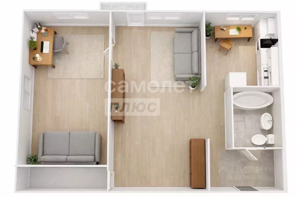 2-к кв. Ивановская область, Иваново Ташкентская ул., 100 (42.2 м) - Фото 1