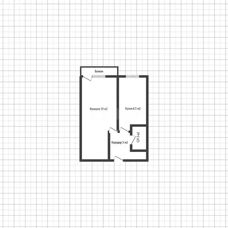 1-комнатная квартира: Майкоп, улица Димитрова, 13 (33 м) - Фото 0