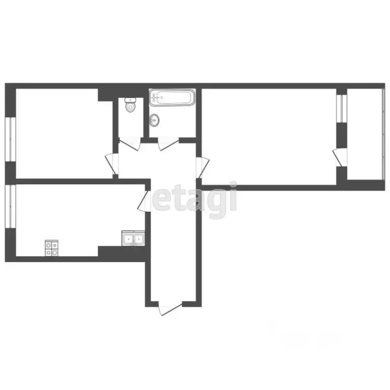 2-к кв. Тюменская область, Тюмень ул. Обдорская, 5 (50.4 м) - Фото 2