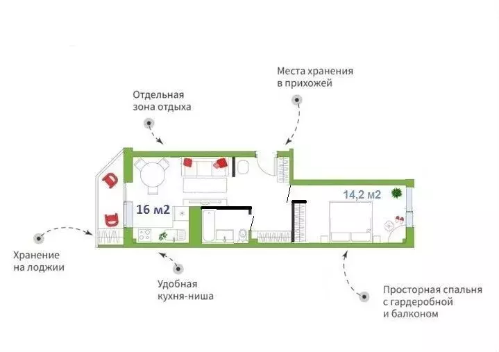 1-к кв. Архангельская область, Архангельск просп. Ломоносова, 98 (44.0 ... - Фото 0