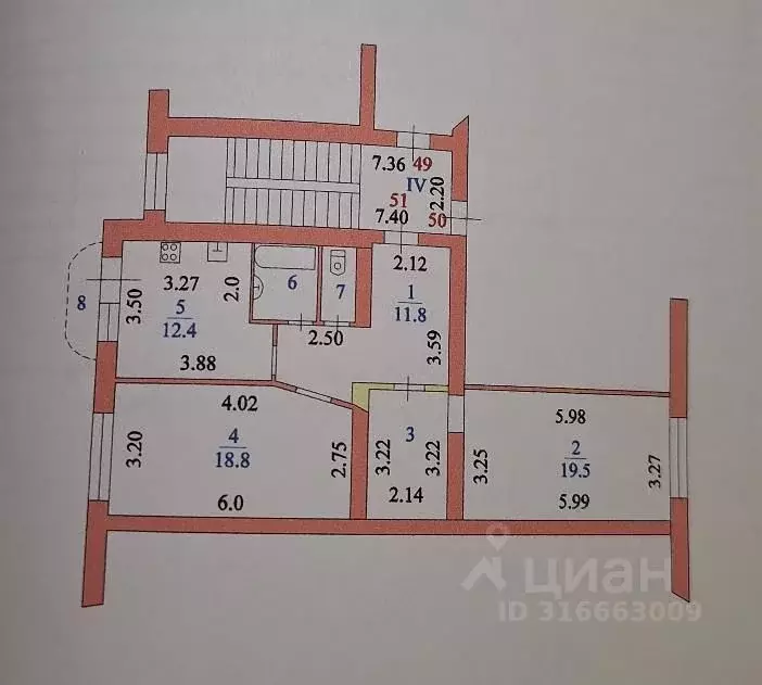 2-к кв. Краснодарский край, Ейск ул. Седина, 53/5 (74.0 м) - Фото 0