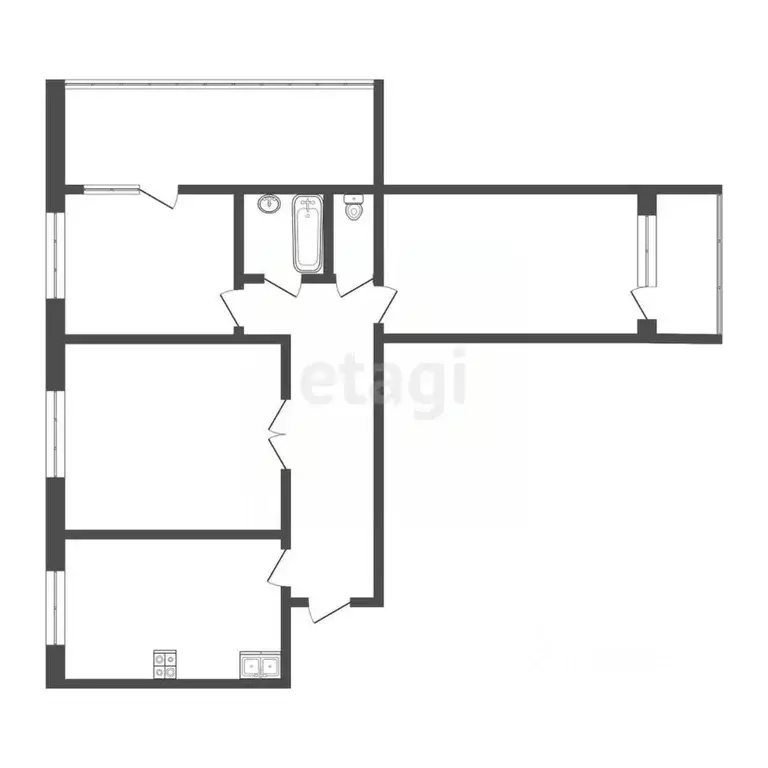 3-к кв. Владимирская область, Муром ул. Чкалова, 20 (62.7 м) - Фото 1
