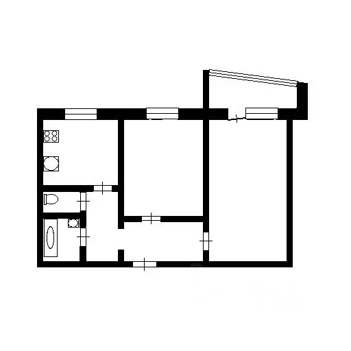 2-к кв. Свердловская область, Кировград ул. 8 Марта, 3 (52.9 м) - Фото 1