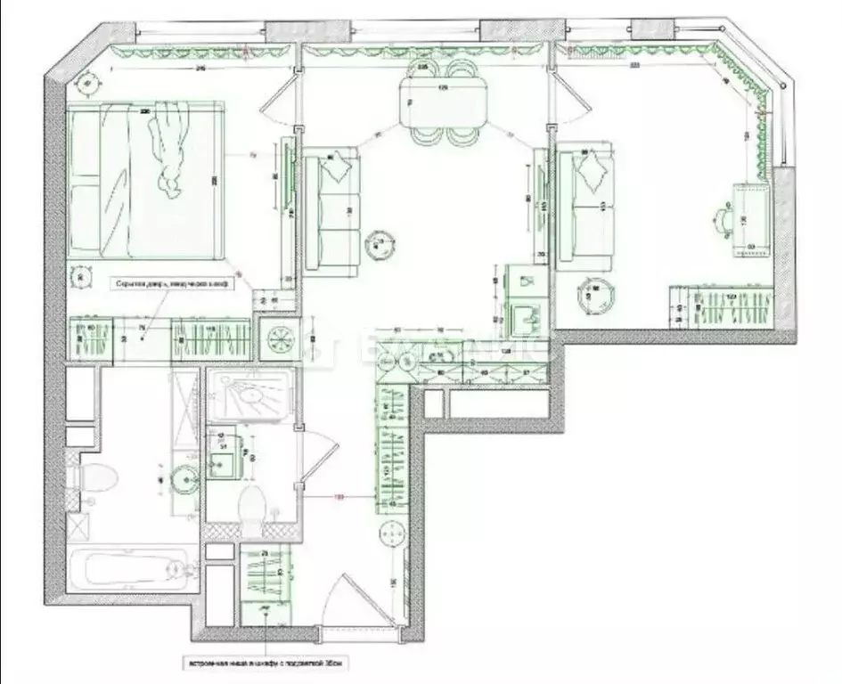 2-комнатная квартира: Москва, улица Крузенштерна, 7 (60 м) - Фото 1