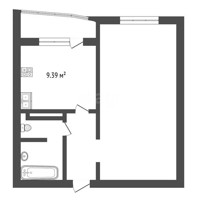 1-комнатная квартира: Тюмень, Кремлёвская улица, 89 (43.6 м) - Фото 1