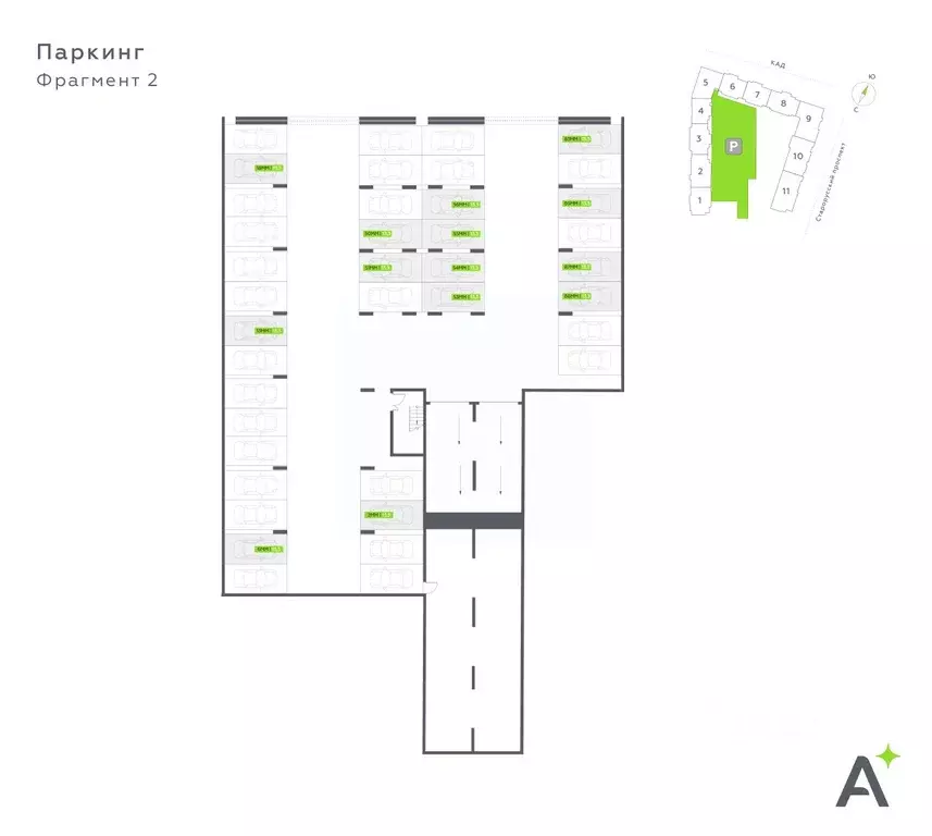 Гараж в Санкт-Петербург пос. Шушары, Олл Ин 3.0 жилой комплекс (13 м) - Фото 1