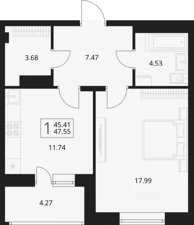 1-к кв. Брянская область, Брянский район, Снежское с/пос, пос. Путевка ... - Фото 1