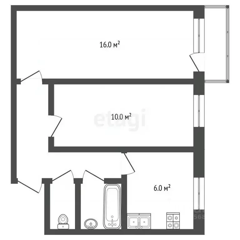 2-к кв. Хабаровский край, Хабаровский район, с. Гаровка-1 Морская ул., ... - Фото 2