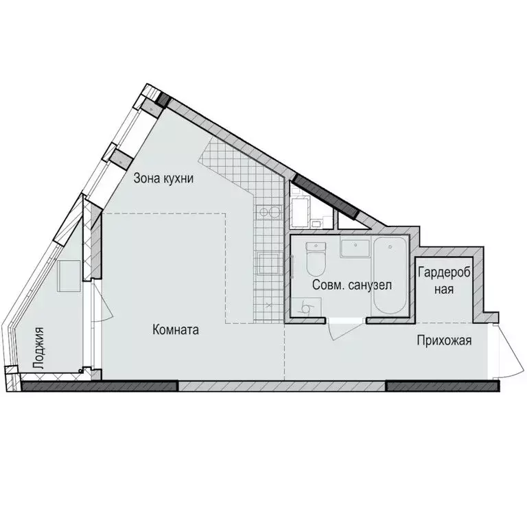 Квартира-студия: Казань, жилой район Седьмое Небо, ЖК Унай (27.2 м) - Фото 1