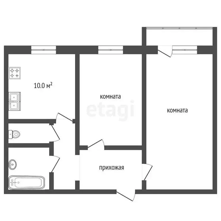 2-комнатная квартира: Ковров, Еловая улица, 94/2 (52.9 м) - Фото 1