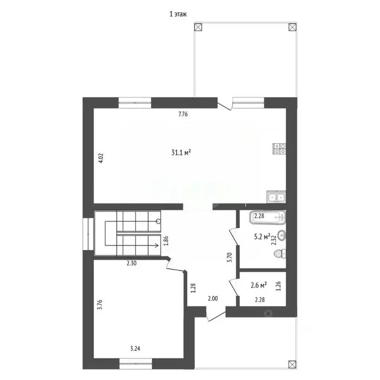 Дом в Тюменская область, Тюмень ул. Михаила Баранова (133 м) - Фото 2