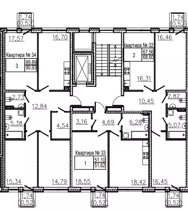 2-к кв. Санкт-Петербург ул. Чапаева, 17к2 (69.3 м) - Фото 1