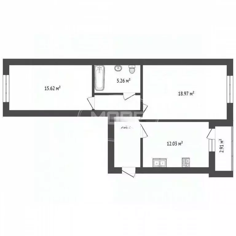2-к кв. Калининградская область, Калининград ул. Виктора Гакуна, 5 ... - Фото 1