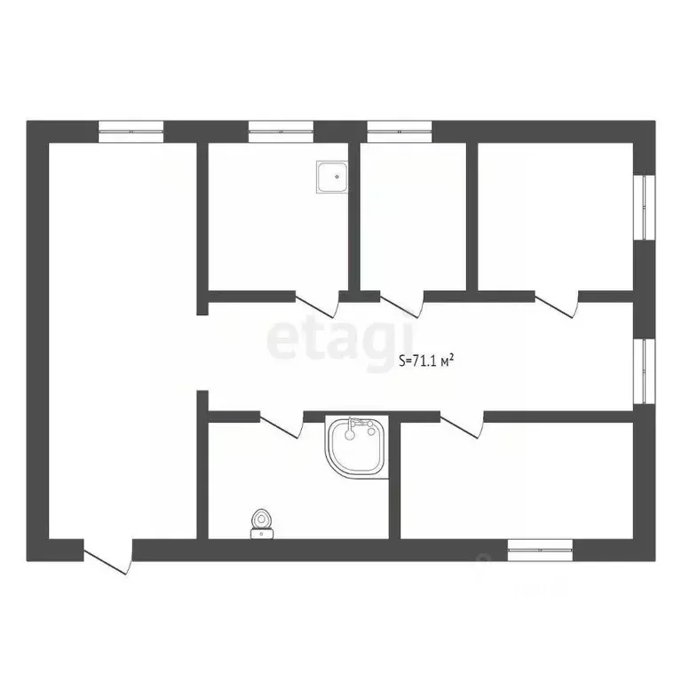 Дом в Кемеровская область, Юрга Весенняя ул., 43 (71 м) - Фото 2