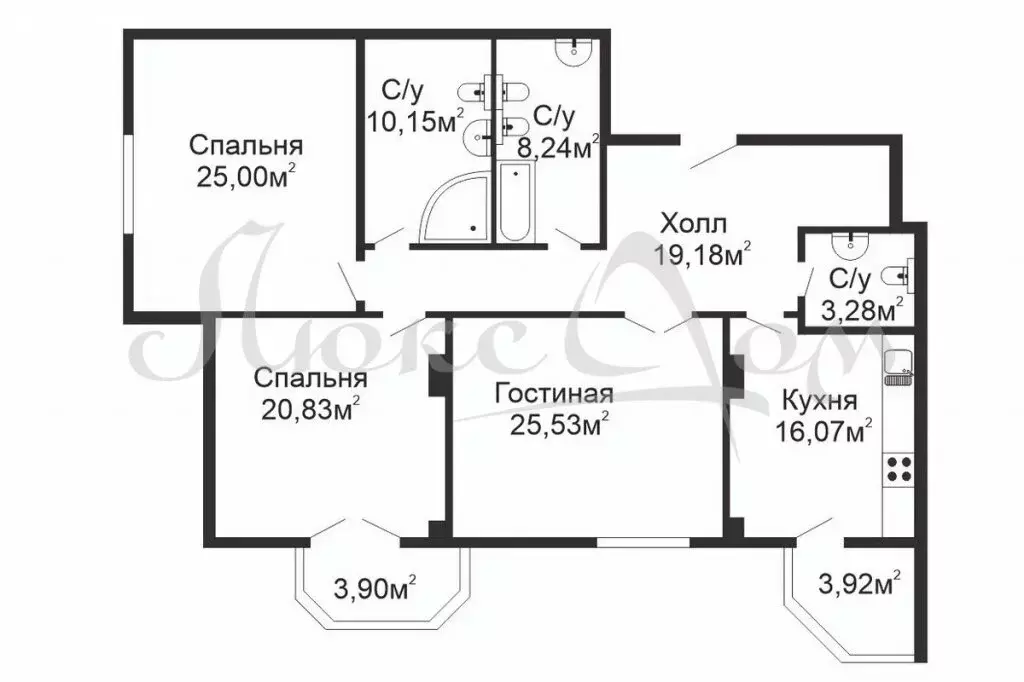 3-комнатная квартира: Москва, Ломоносовский проспект, 25к5 (136.1 м) - Фото 1