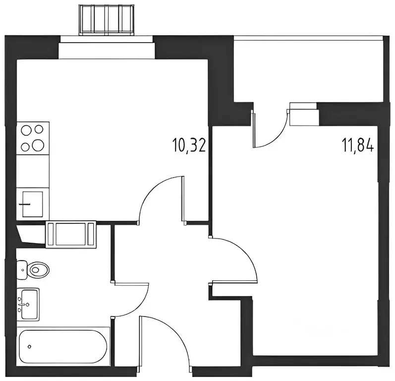 1-к кв. Москва ш. Рязановское, 31к1 (34.4 м) - Фото 2