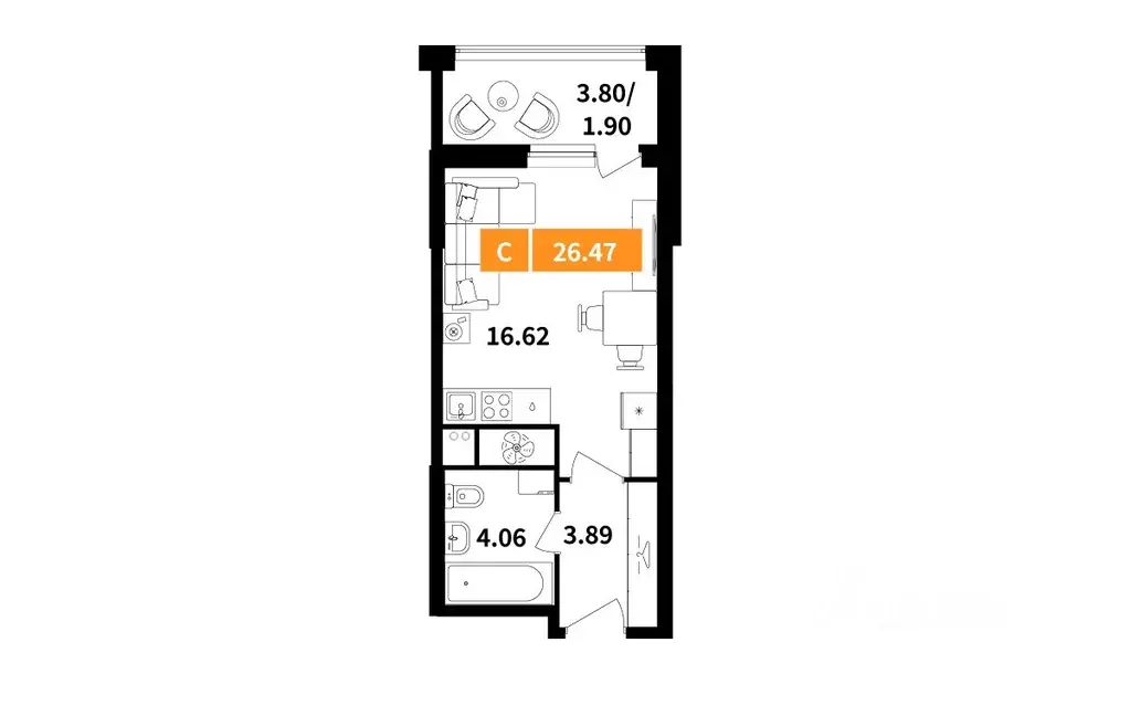 Студия Московская область, Химки Планерный квартал жилой комплекс ... - Фото 1
