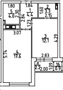 Продаётся 2-к квартира, 41.2 м - Фото 0