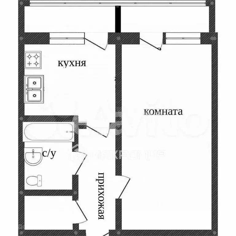 1-к. квартира, 35 м, 4/5 эт. - Фото 0
