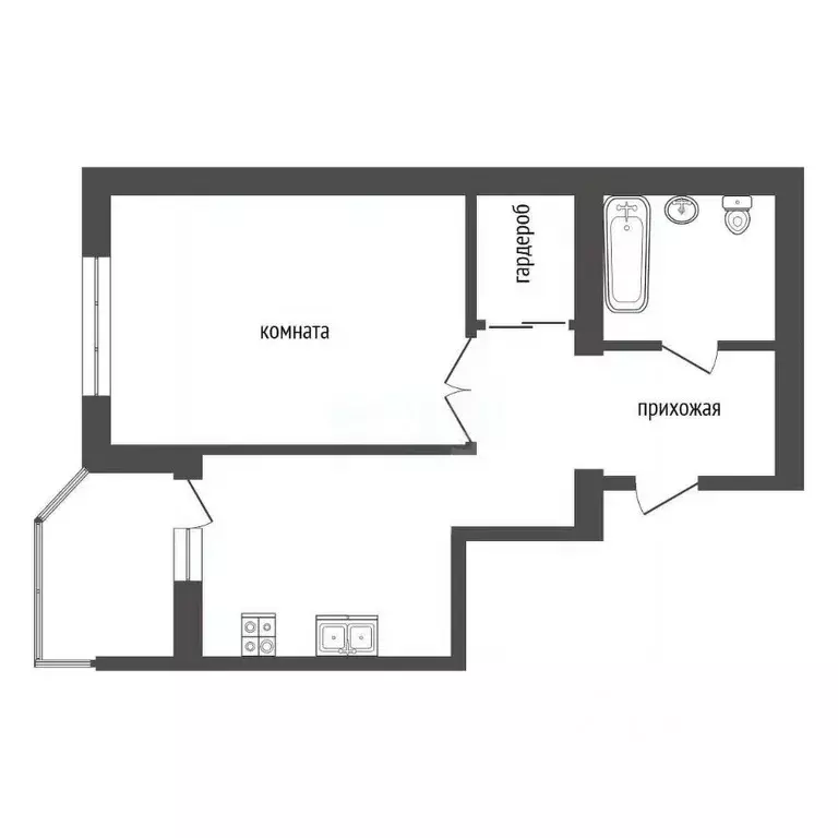1-к кв. Ростовская область, Батайск Индустриальная ул., 1Б (43.9 м) - Фото 2