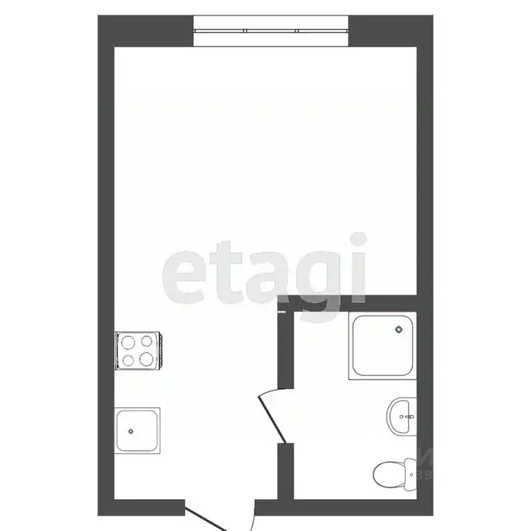 1-к кв. Тюменская область, Тюмень ул. Беляева, 23/2 (18.3 м) - Фото 1