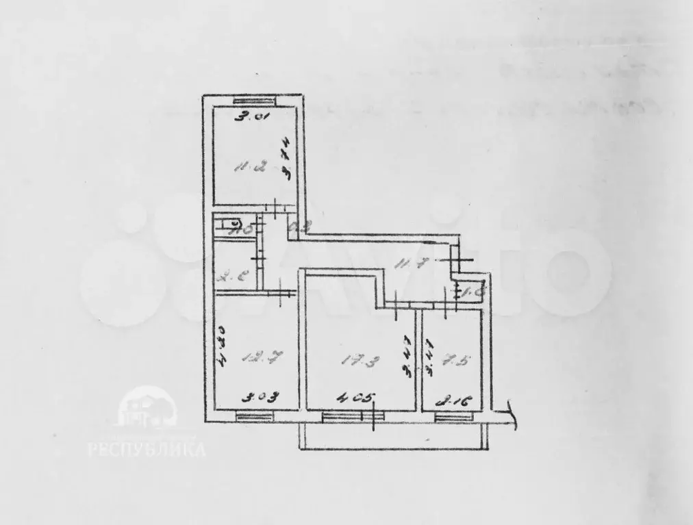 3-к. квартира, 65,3 м, 7/9 эт. - Фото 0