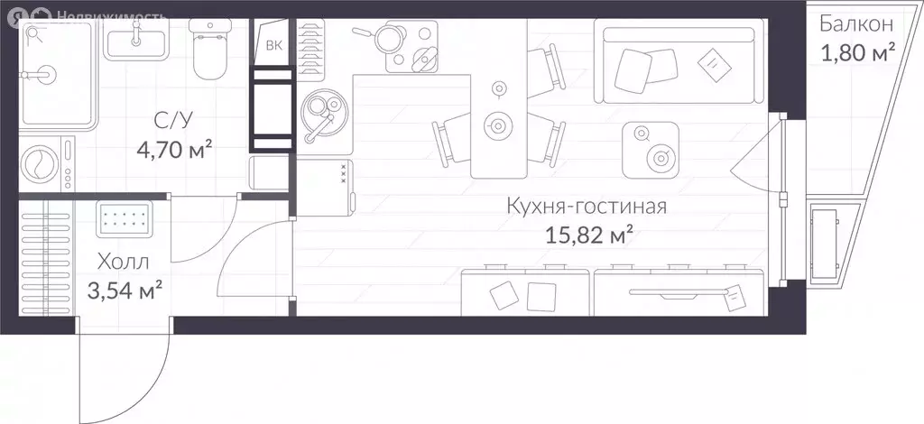 Квартира-студия: Сертолово, ЖК Верен Норт Сертолово (24.6 м) - Фото 0