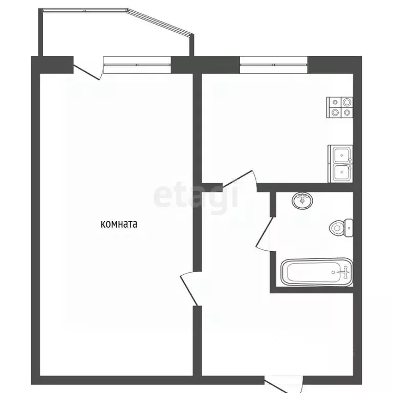 1-к кв. Москва Варшавское ш., 154К1 (38.0 м) - Фото 2